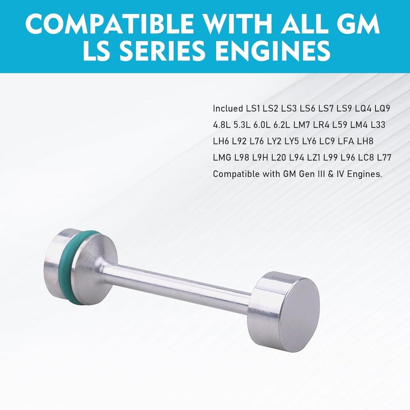 Merdege Oil Diverter Barbell, Alloy Automotive Repair Replacement Parts, Compatible with GM Gen III & IV LS Engines LS1 LS2 LS3 LS6 LS7 LS9 LQ4 LQ9 4.8L 5.3L 6.0L 6.2L L92 LS4 L99 LSA (Silver) - Image 5